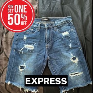 Distressed Jean Shorts (Slim)